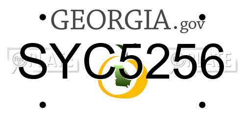 SYC5256 Georgia License Plate