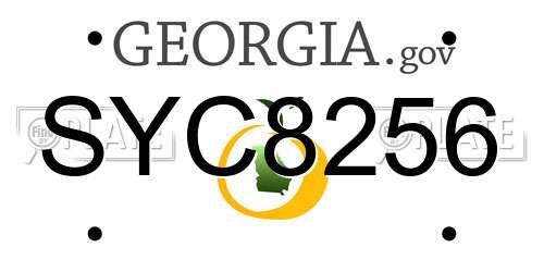 SYC8256 Georgia License Plate