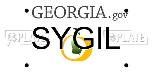 SYGIL Georgia License Plate
