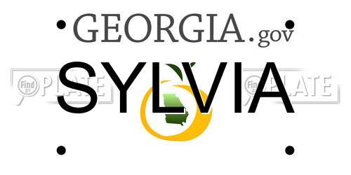 SYLVIA Georgia License Plate