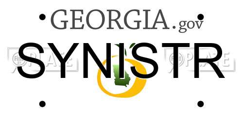 SYNISTR Georgia License Plate