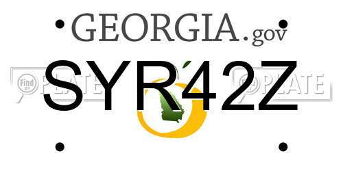 SYR42Z Georgia License Plate