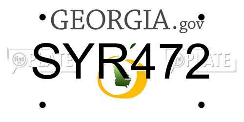 SYR472 Georgia License Plate