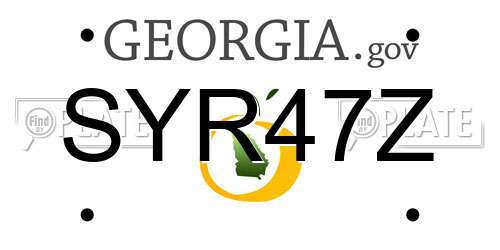 SYR47Z Georgia License Plate