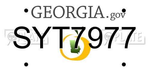 SYT7977 Georgia License Plate