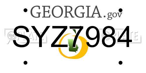 SYZ7984 Georgia License Plate
