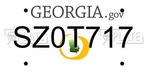 SZ0T717 Georgia License Plate
