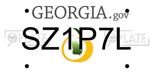 SZ1P7L Georgia License Plate