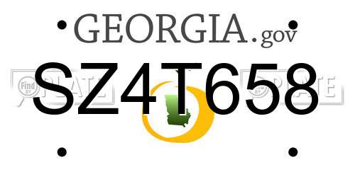 SZ4T658 Georgia License Plate