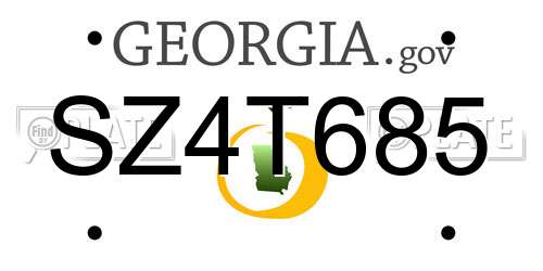 SZ4T685 Georgia License Plate