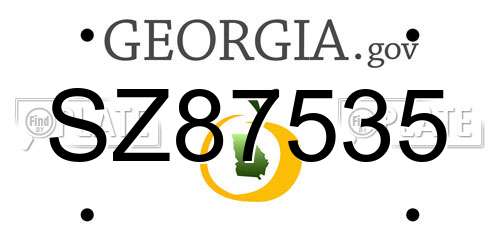 SZ87535 Georgia License Plate