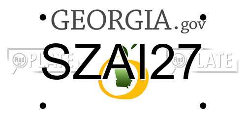 SZAI27 Georgia License Plate
