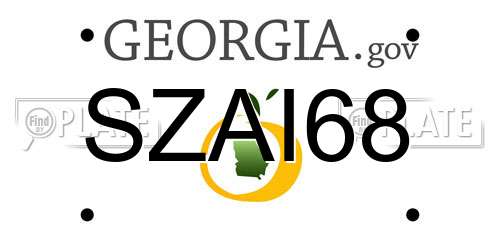 SZAI68 Georgia License Plate