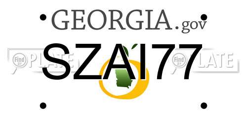 SZAI77 Georgia License Plate