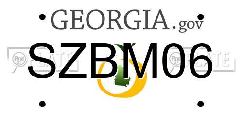 SZBM06 Georgia License Plate