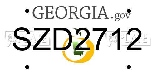 SZD2712 Georgia License Plate