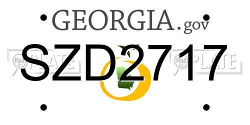 SZD2717 Georgia License Plate
