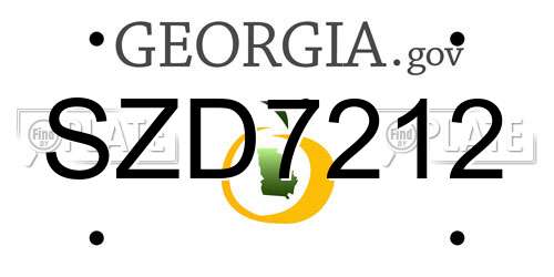 SZD7212 Georgia License Plate