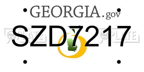 SZD7217 Georgia License Plate
