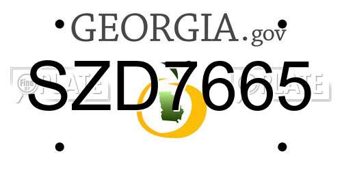 SZD7665 Georgia License Plate