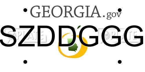 SZDDGGG Georgia License Plate