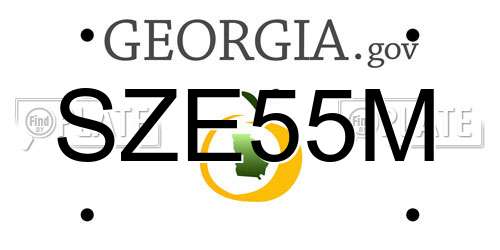 SZE55M Georgia License Plate