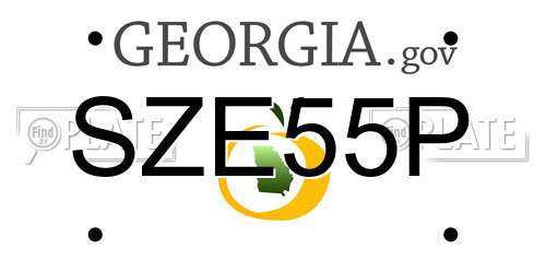 SZE55P Georgia License Plate