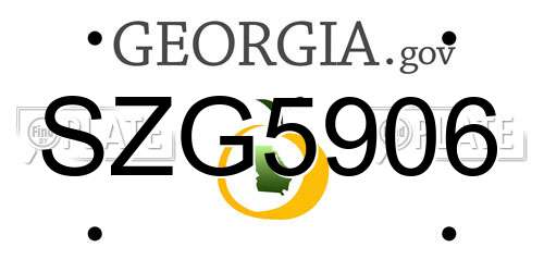 SZG5906 Georgia License Plate