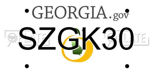 SZGK30 Georgia License Plate