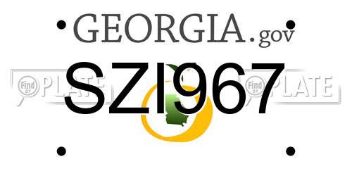 SZI967 Georgia License Plate