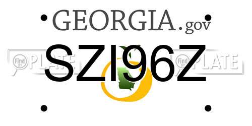 SZI96Z Georgia License Plate