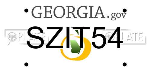 SZIT54 Georgia License Plate