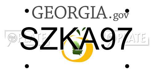 SZKA97 Georgia License Plate
