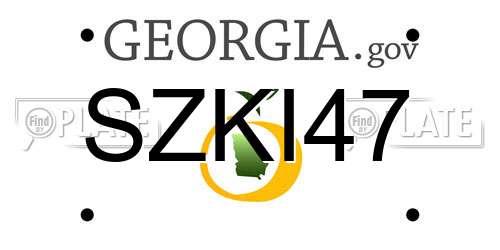 SZKI47 Georgia License Plate