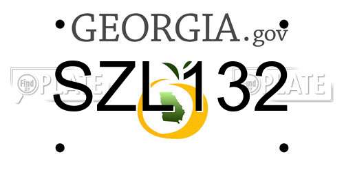 SZL132 Georgia License Plate
