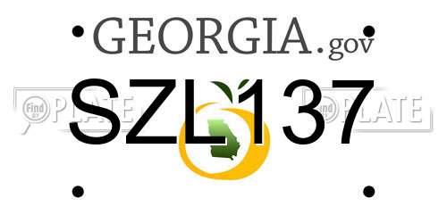 SZL137 Georgia License Plate