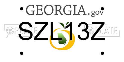 SZL13Z Georgia License Plate