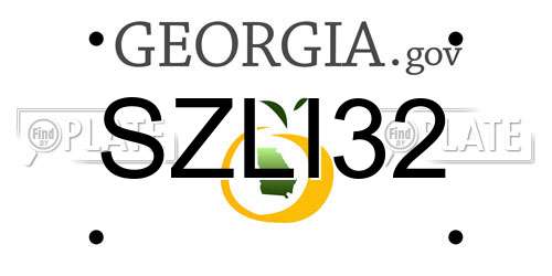 SZLI32 Georgia License Plate