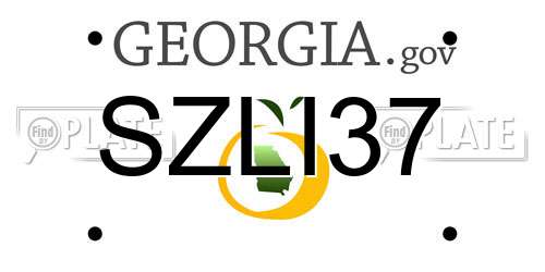 SZLI37 Georgia License Plate