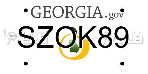 SZOK89 Georgia License Plate