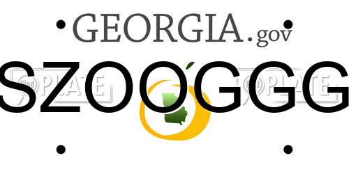 SZOOGGG Georgia License Plate