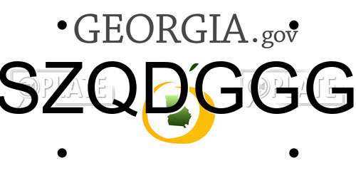 SZQDGGG Georgia License Plate