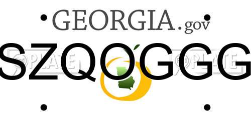 SZQOGGG Georgia License Plate