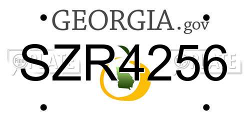 SZR4256 Georgia License Plate