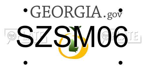SZSM06 Georgia License Plate