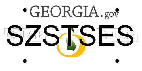 SZSTSES Georgia License Plate