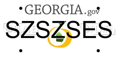 SZSZSES Georgia License Plate