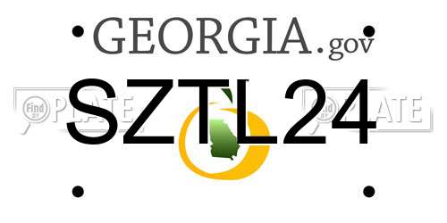 SZTL24 Georgia License Plate