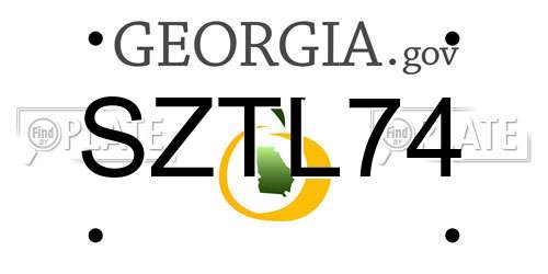 SZTL74 Georgia License Plate