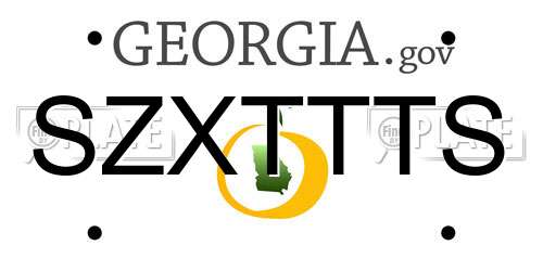 SZXTTTS Georgia License Plate